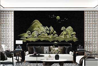 思茅森佰汇航空纤维墙咔（湖光山色）